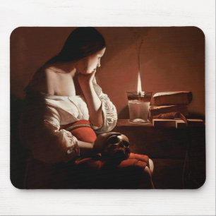 Magdalene with the Smoking Flame, La Tour Mouse Pad