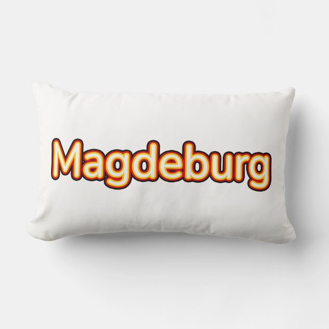 Magdeburg Deutschland Germany Lumbar Pillow (Front)
