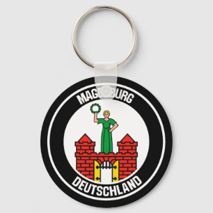 Magdeburg Round Emblem Keychain