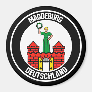 Magdeburg Round Emblem Magnet