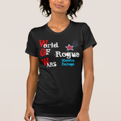 Mage Ladies Destroyed T_Shirt