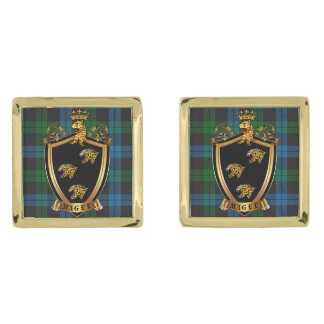 Magee Coat of Arms Cuff Links (Front)