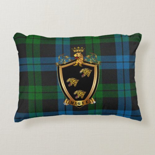 Magee Coat of Arms Throw PillowCushion Accent Pillow