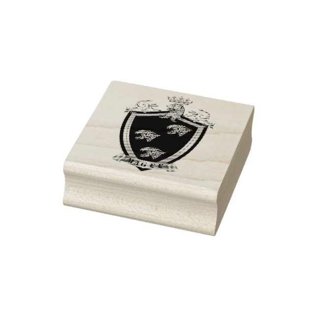 Magee Coat of Arms Wooden Stamp (Stamp)