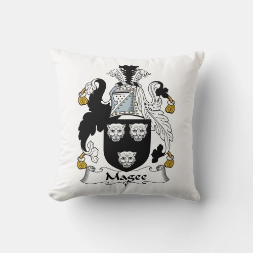 Magee Family Crest Throw Pillow