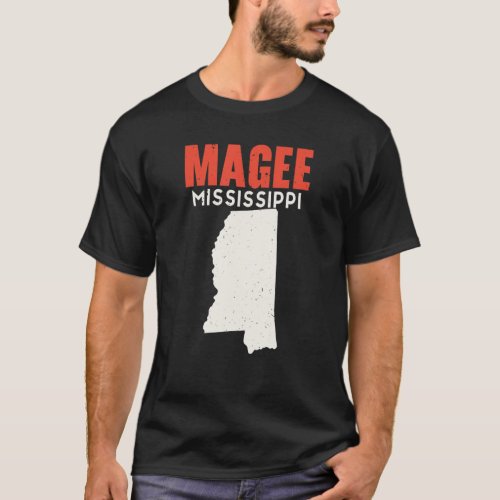 Magee Mississippi USA State America Travel Mississ T_Shirt
