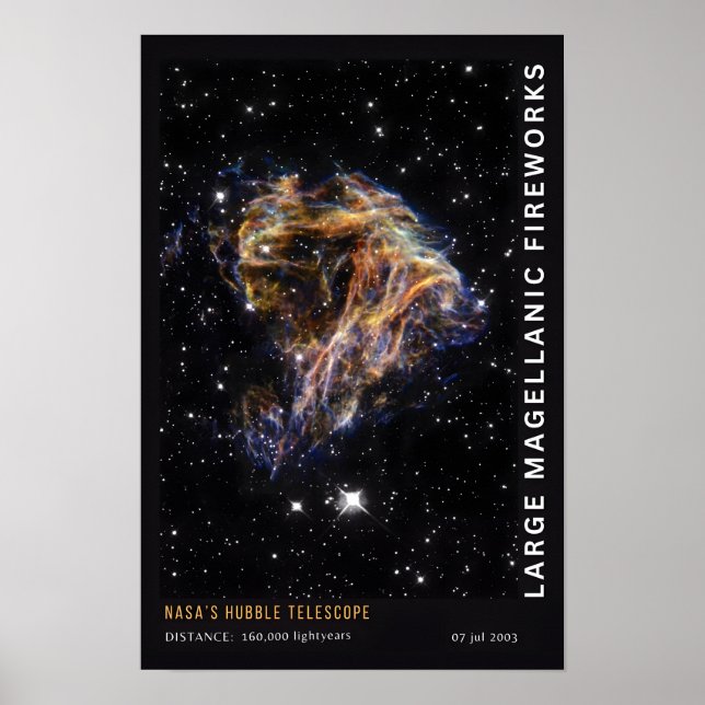 Magelanic Fireworks Space Educational Poster (Front)