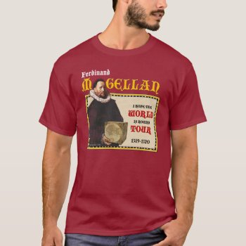 Magellan 1519 Round World Tour (men's Dark) T-shirt by ThenWear at Zazzle