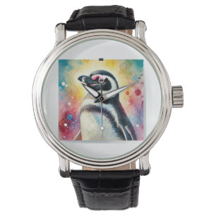 Magellanic Penguin 190724AREF124 - Watercolor Watch