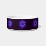 Magen Alef Bowl<br><div class="desc">Features fractal purple and blue Stars of David on a dark background.</div>