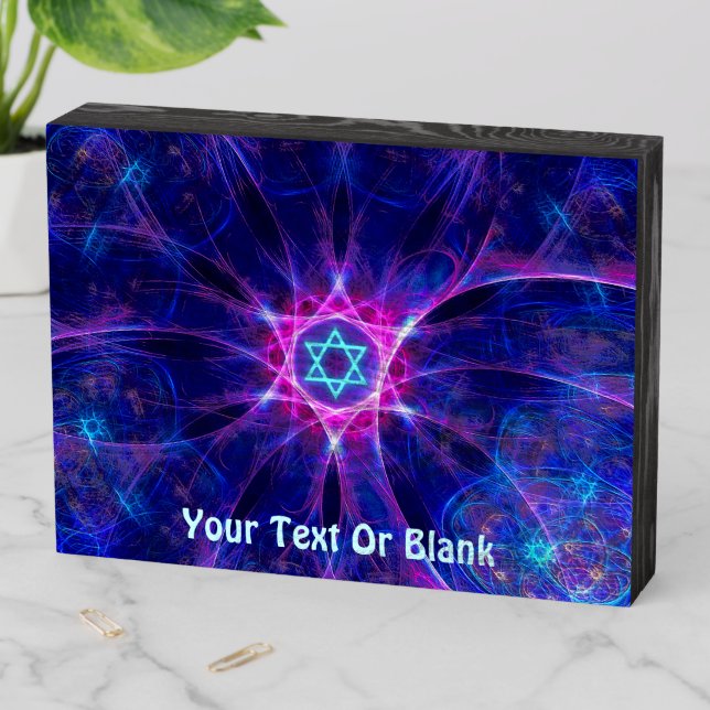 Magen Bet Fractal Wooden Box Sign (In Situ Horizontal)