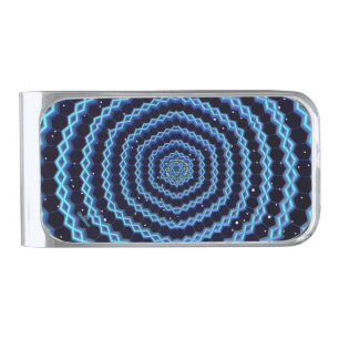 Magen David And Diamonds Silver Finish Money Clip