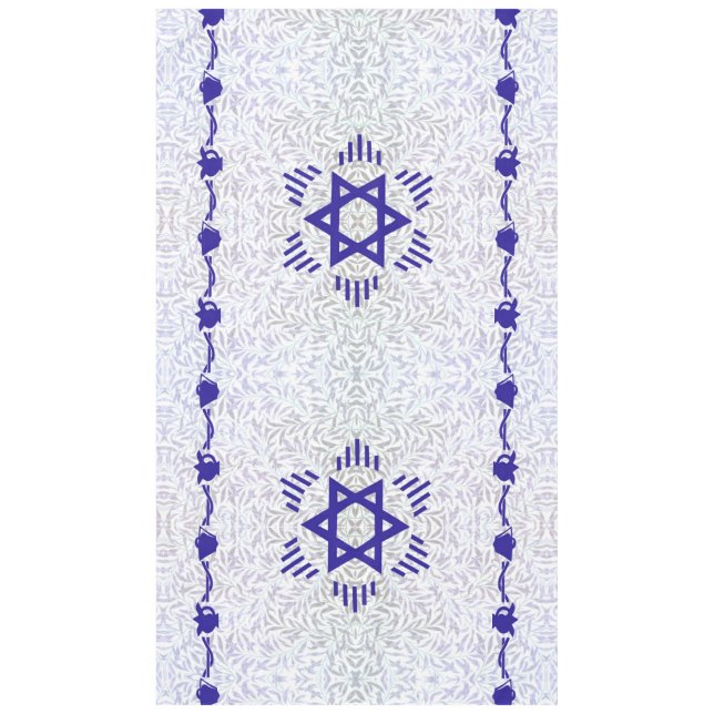 Magen David ~ Bell and Pomegranate Tablecloth (Front)