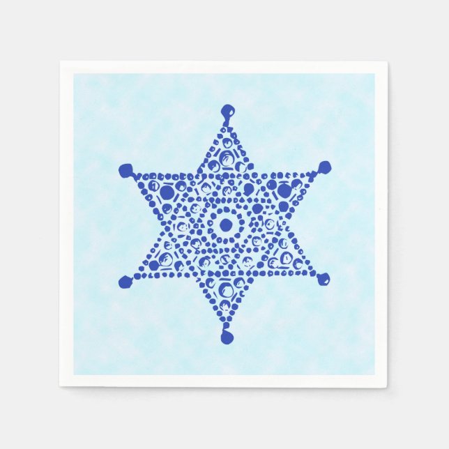 Magen David Blue Napkins (Front)