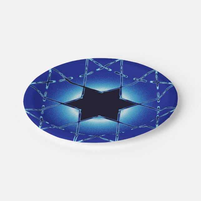 Magen Gimel Paper Plates (Angled)