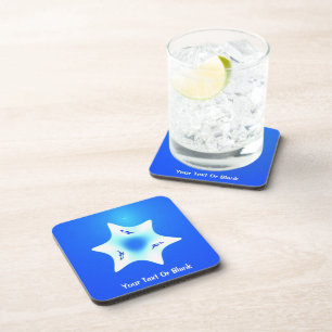 Magen Lavan (White Star) Beverage Coaster