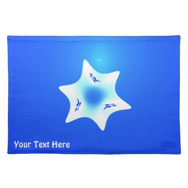 Magen Lavan (White Star) Cloth Placemat (Front)