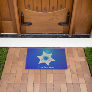 Magen Lavan (White Star) Fiber Doormat