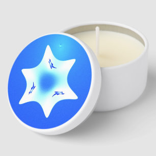Magen Lavan (White Star) Mini Candle Favors