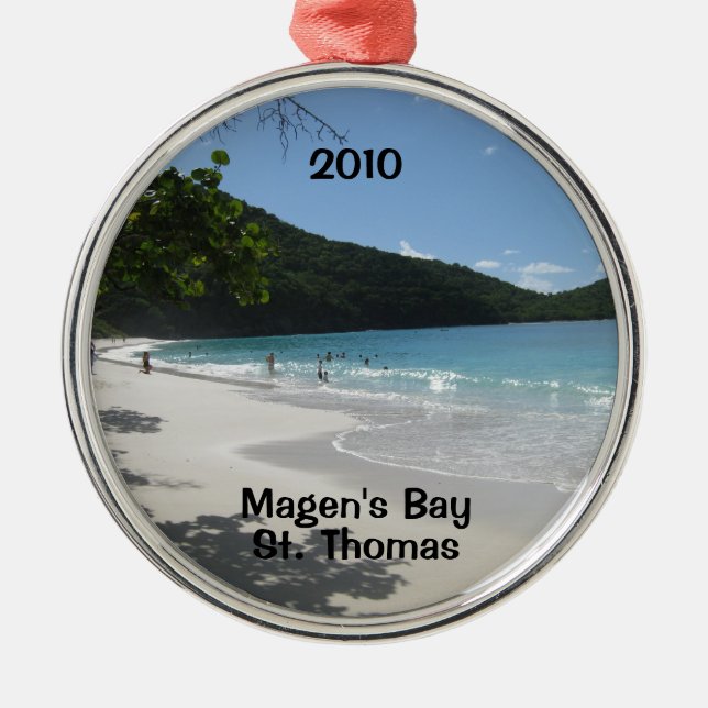 Magen's Bay, St. Thomas, 2010 Metal Ornament (Front)