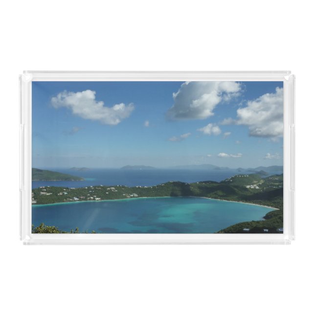 Magens Bay, St. Thomas Beautiful Island Scene Acrylic Tray (Front)