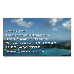 Magens Bay, St. Thomas Beautiful Island Scene Business Card Magnet
