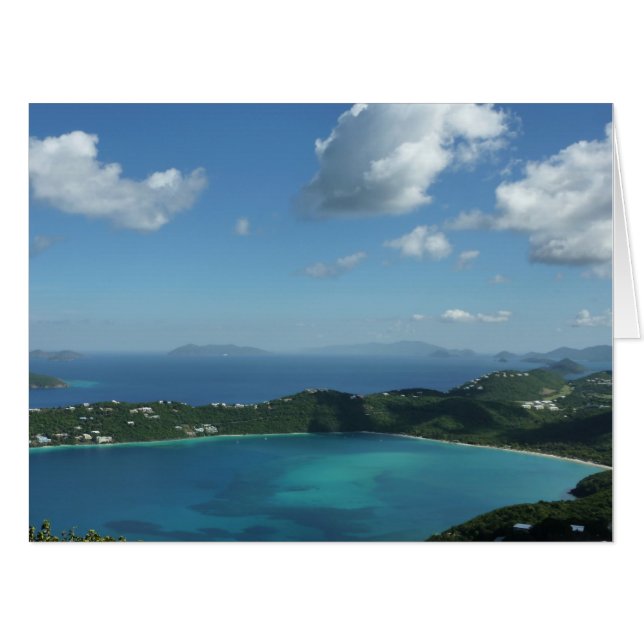 Magens Bay, St. Thomas Beautiful Island Scene Card (Front Horizontal)
