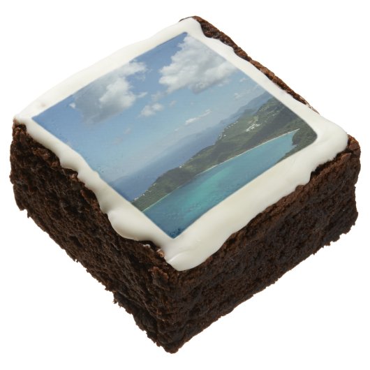 Magens Bay, St. Thomas Beautiful Island Scene Chocolate Brownie (Angled)