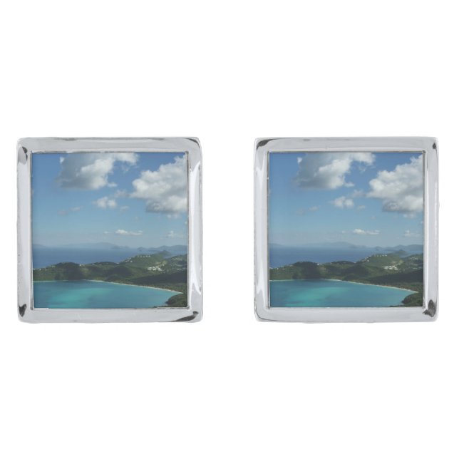 Magens Bay, St. Thomas Beautiful Island Scene Cufflinks (Front)