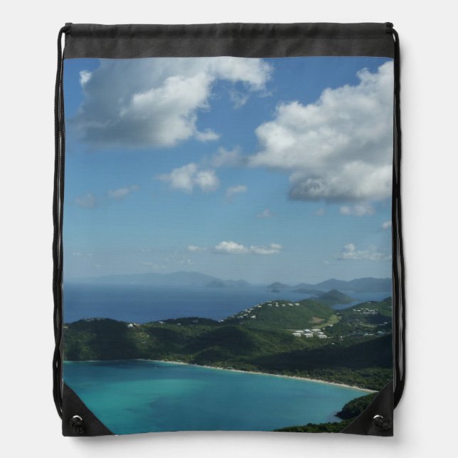 Magens Bay, St. Thomas Beautiful Island Scene Drawstring Bag (Front)