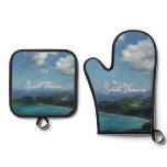 Magens Bay, St. Thomas Beautiful Island Scene Oven Mitt & Pot Holder Set