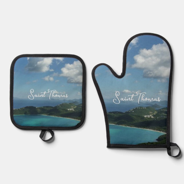 Magens Bay, St. Thomas Beautiful Island Scene Oven Mitt & Pot Holder Set (Front)