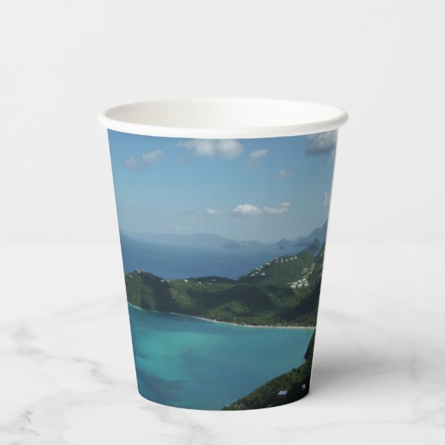 Magens Bay, St. Thomas Beautiful Island Scene Paper Cups (Back)