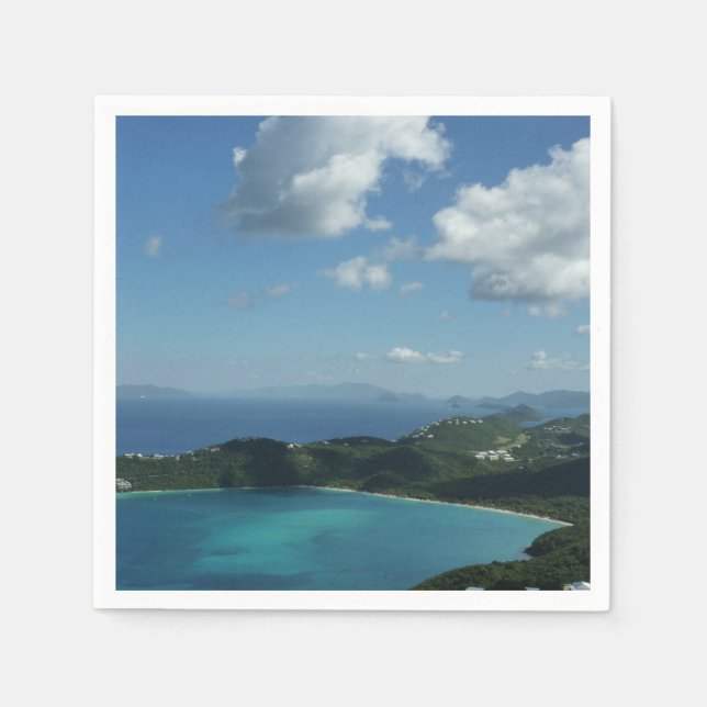 Magens Bay, St. Thomas Beautiful Island Scene Paper Napkins (Front)