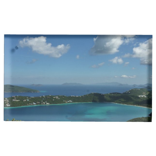 Magens Bay, St. Thomas Beautiful Island Scene Place Card Holder (Front)
