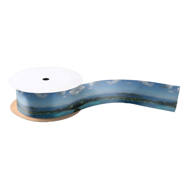 Magens Bay, St. Thomas Beautiful Island Scene Satin Ribbon (Spool)