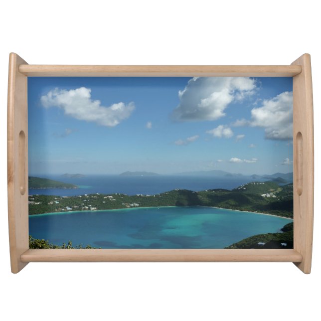 Magens Bay, St. Thomas Beautiful Island Scene Serving Tray (Front)