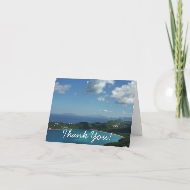 Magens Bay, St. Thomas Beautiful Island Scene Thank You Card (Front)