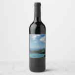 Magens Bay, St. Thomas Beautiful Island Scene Wine Label