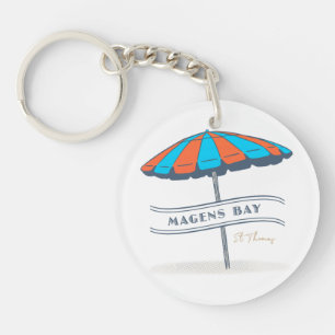 Magens Bay St Thomas USVI Caribbean Beach Time Keychain