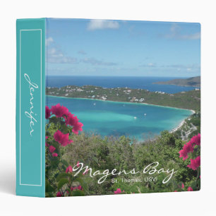 Magens Bay St. Thomas USVI Tropical Beach Photo 3 Ring Binder