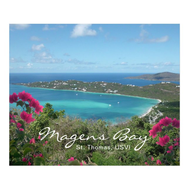 Magens Bay St. Thomas, USVI Tropical Beach Photo Print (Front)