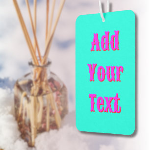 Magenta 3D Red Modern Name   Funny Neon Turquoise Air Freshener