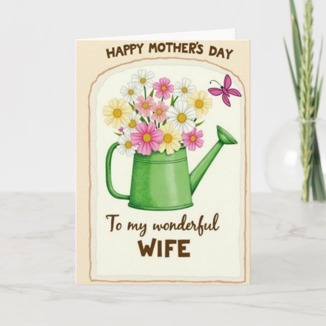 Magenta Accent Mothers Day Card (Front)