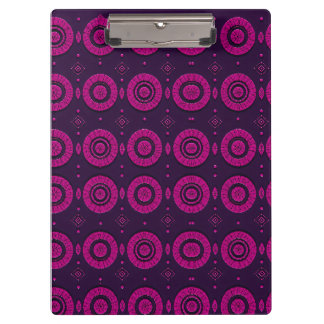 Magenta African Geometric Circle Pattern Clipboard