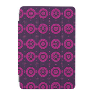 Magenta African Geometric Circle Pattern Ipad Case