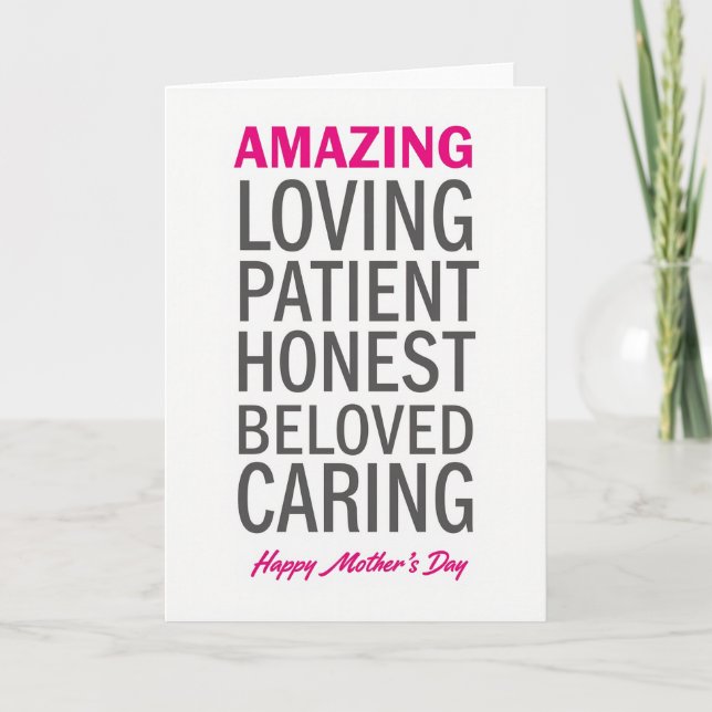 Magenta Amazing Mothers Day Card (Front)