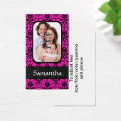 Magenta and black damask (Desk)