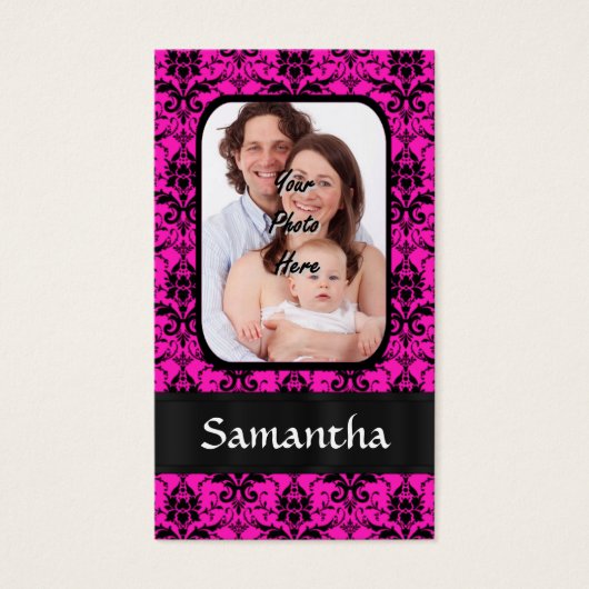 Magenta and black damask (Front)