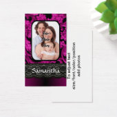 Magenta and black damask (Desk)